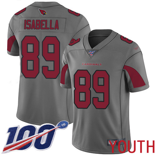Arizona Cardinals Limited Silver Youth Andy Isabella Jersey NFL Football 89 100th Season Inverted Legend